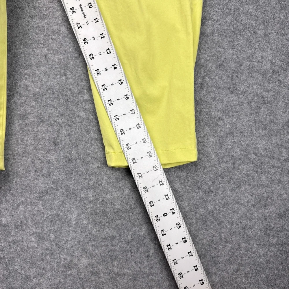 Talbots Cropped Pants 10P Yellow Stretch Cotton Chino Capri Petites